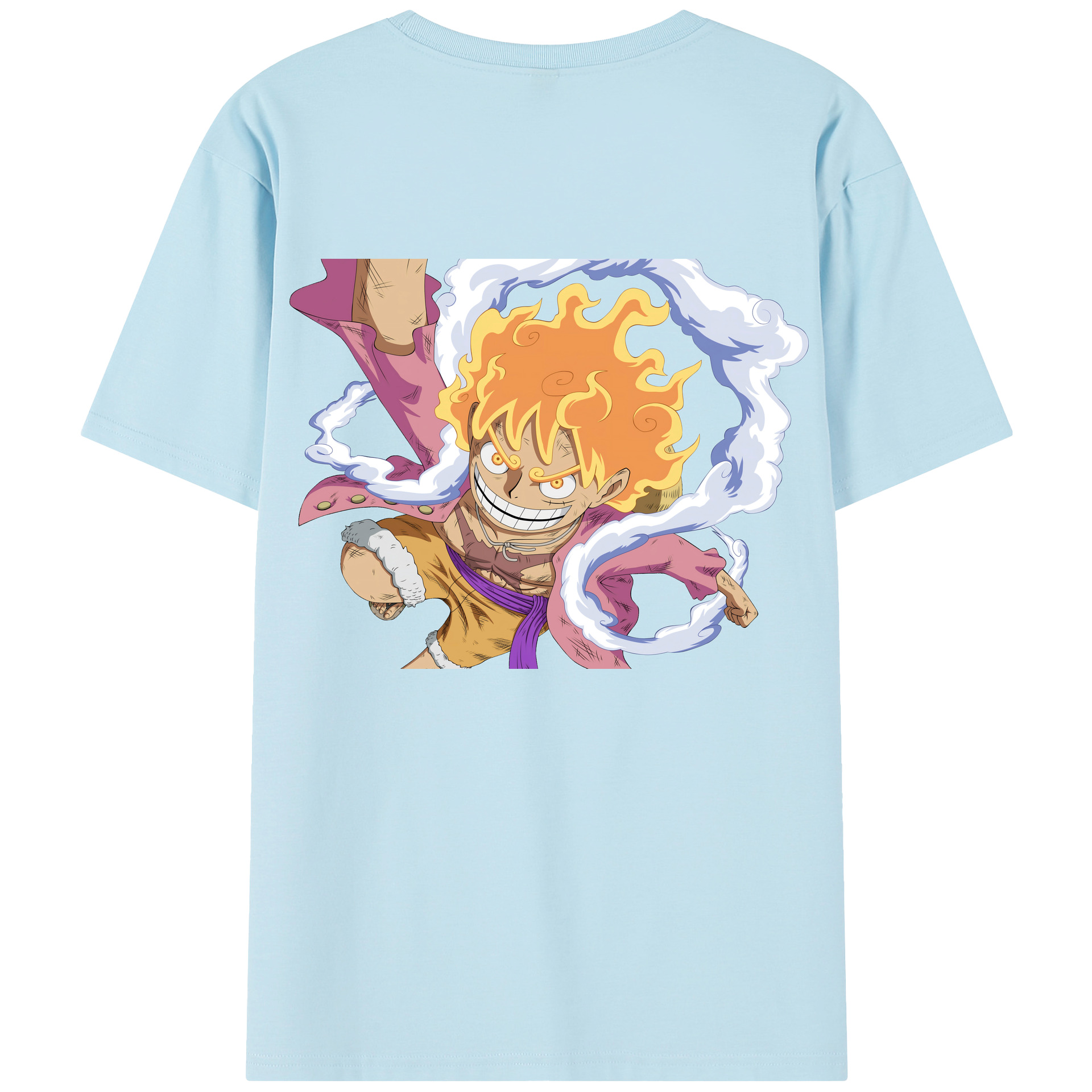 ワンピース モンキー・D・ルフィ ONE PIECE Monkey D. Luffy 綿100％半袖Tシャツ（背面プリント）